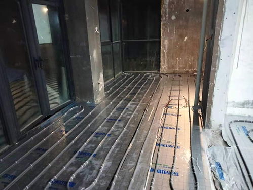 河南省家庭供暖住宅地暖系统施工现场图展